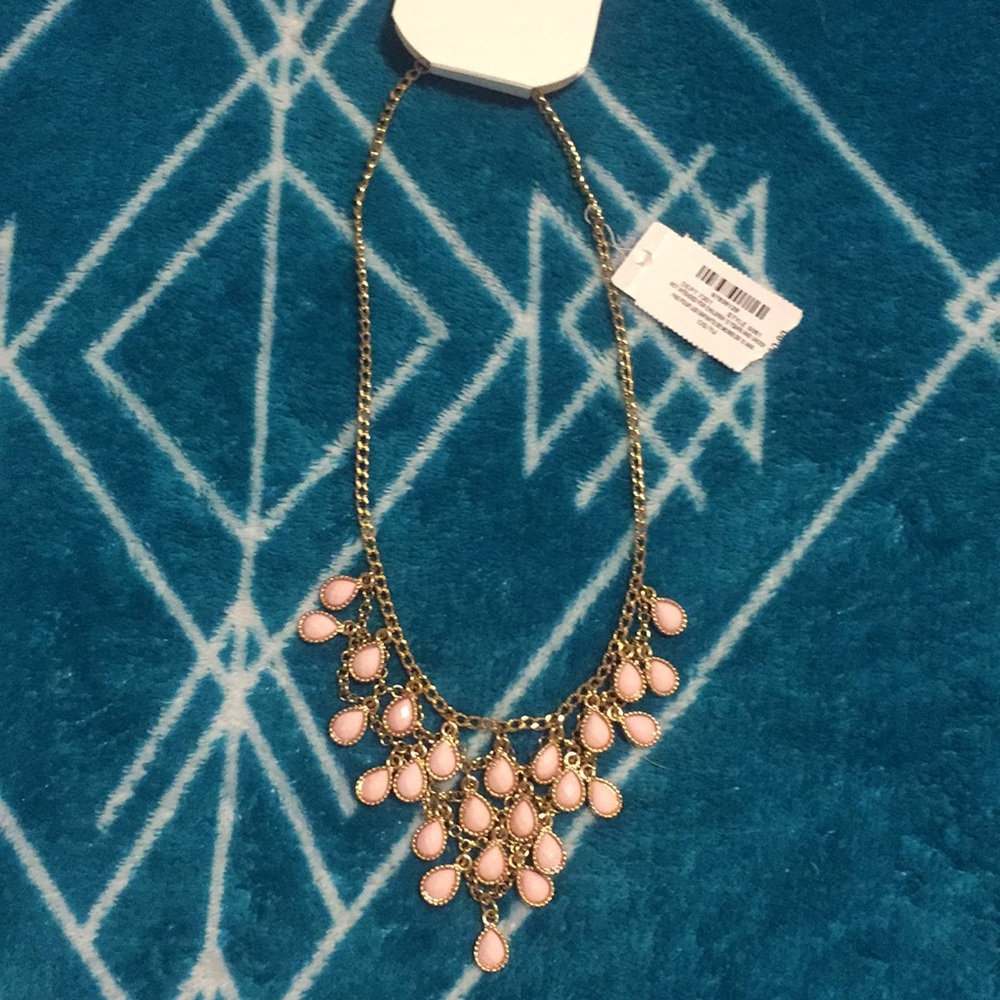 Beautiful pink and gold necklace